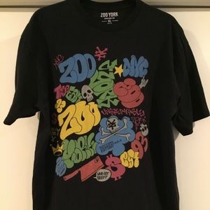 Zoo York Graffiti XL Extra Large Shirt Black